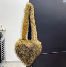 Load image into Gallery viewer, Women Faux Fur Heart Shoulder Bag
