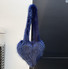 Load image into Gallery viewer, Women Faux Fur Heart Shoulder Bag