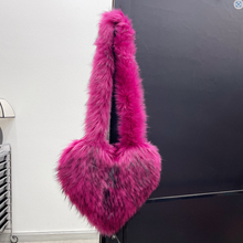 Load image into Gallery viewer, Women Faux Fur Heart Shoulder Bag