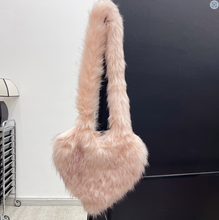 Load image into Gallery viewer, Women Faux Fur Heart Shoulder Bag