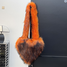 Load image into Gallery viewer, Women Faux Fur Heart Shoulder Bag