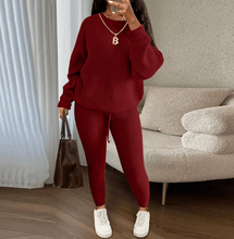 Load image into Gallery viewer, Women Fashion Sweater Knit Set