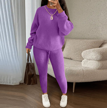 Load image into Gallery viewer, Women Fashion Sweater Knit Set