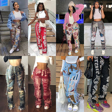 Load image into Gallery viewer, Colorful Pattern Fringe Pants