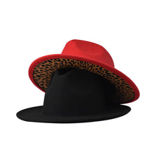 Load image into Gallery viewer, Fedora Hat with Leopard Pattern Inside (MOQ 20)