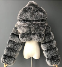 Load image into Gallery viewer, Faux Fox Fur Coat
