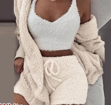 Load image into Gallery viewer, 3 Pcs Furry Shorts Sets