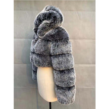 Load image into Gallery viewer, Faux Fox Fur Coat