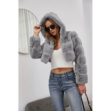 Load image into Gallery viewer, Faux Fur Zipper Short Coat