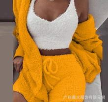 Load image into Gallery viewer, 3 Pcs Furry Shorts Sets