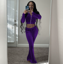 Load image into Gallery viewer, Velvet Pants Set