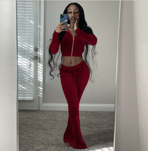 Load image into Gallery viewer, Velvet Pants Set