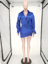 Load image into Gallery viewer, Satin Shirt Dress