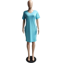 Load image into Gallery viewer, Plus Size Shirt Dress with Pocket