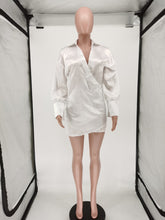 Load image into Gallery viewer, Satin Shirt Dress