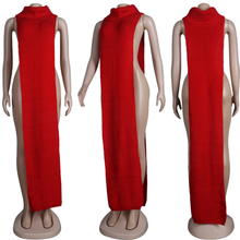 Load image into Gallery viewer, Winter Slit Dress Nightclub Dress