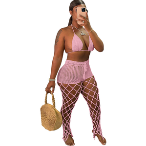 Women Hollowed Out Perspective Two-Piece Sets