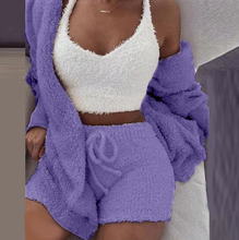 Load image into Gallery viewer, 3 Pcs Furry Shorts Sets