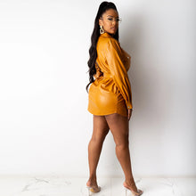 Load image into Gallery viewer, Women PU Shirt Dress