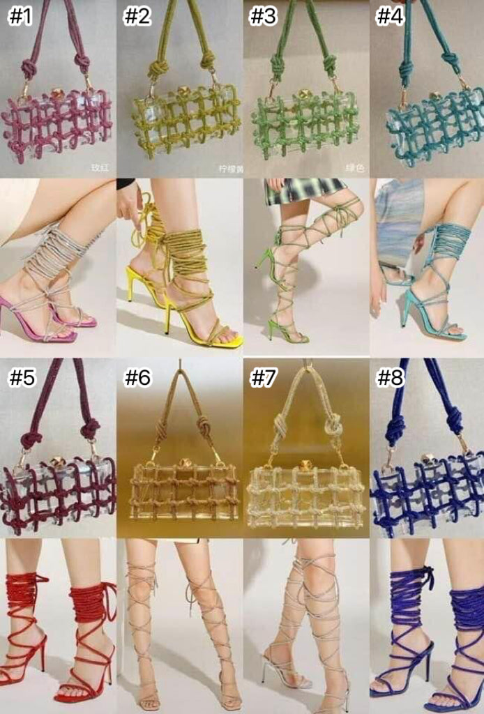 Fashion Heels with Bag Set