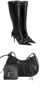 Women Fashion Boots with Bag Set