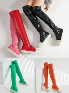 PU Knee Boots