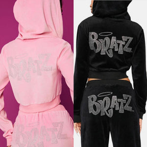 Women Bratz Tracksuit Velvet Set