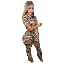 Load image into Gallery viewer, Fashion Women Plaid Jumpsuit
