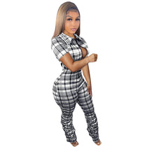 Load image into Gallery viewer, Fashion Women Plaid Jumpsuit
