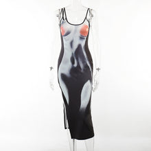 Load image into Gallery viewer, Women Sling Slit Dress
