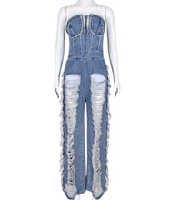 Load image into Gallery viewer, Women Jean Kumpsuit
