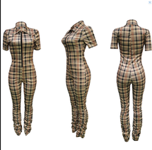 Load image into Gallery viewer, Fashion Women Plaid Jumpsuit
