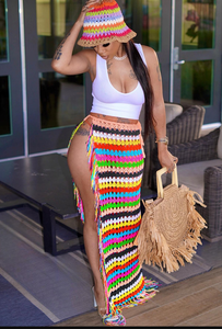 Fashion Rainbow Beach Maxi Skirt