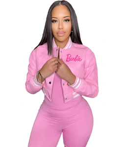 Barbie PU Baseball Jacket