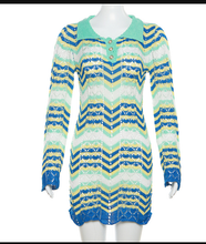 Load image into Gallery viewer, Fashion Polo Knit Shirt Dress
