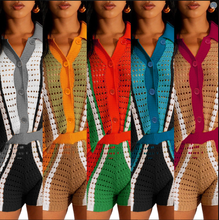 Load image into Gallery viewer, Women Fashion Knit Polo Sets
