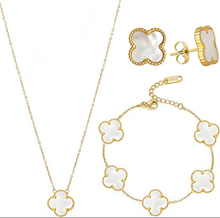 Load image into Gallery viewer, Fashion Clover Earring Necklace Bracelet Set
