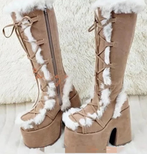 Load image into Gallery viewer, Women Furry Boots  $38-39
