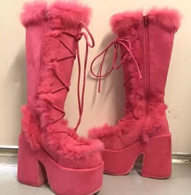 Load image into Gallery viewer, Women Furry Boots  $38-39
