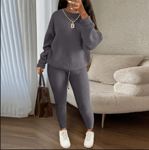 Load image into Gallery viewer, Women Fashion Sweater Knit Set
