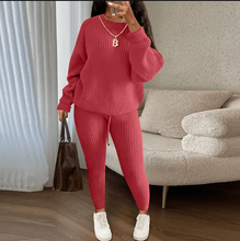 Load image into Gallery viewer, Women Fashion Sweater Knit Set
