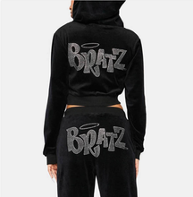 Load image into Gallery viewer, Women Bratz Tracksuit Velvet Set
