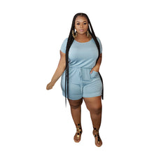 Load image into Gallery viewer, Plus Size Short Sleeve Jumpsuits
