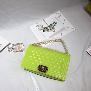 Candy Color Big Square Chain Bags