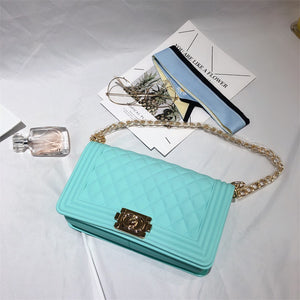 Candy Color Big Square Chain Bags