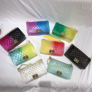 Candy Color Big Square Chain Bags