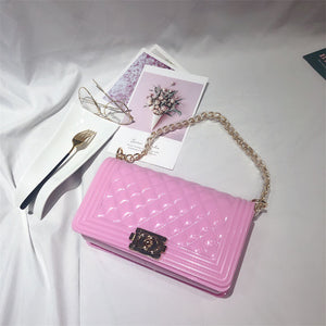 Candy Color Big Square Chain Bags