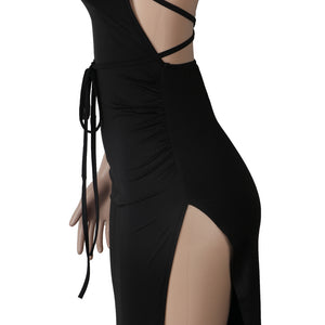 Backless Slit Dress