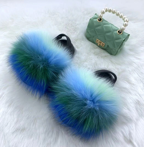 Kids Faux Fur Sandals