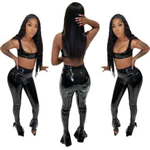 Load image into Gallery viewer, PU leggings 2 pcs Sets
